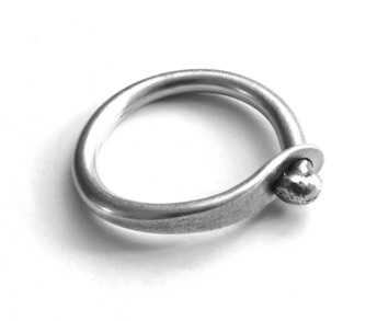 CURVE $90-sterling silver ring with mizzy texture on hammered portion (1/8" wide wire) made to size specifications CURVE $90-sterling silver ring with mizzy texture on hammered portion (1/8" wide wire) made to size specifications
